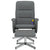 Massage Recliner Chair with Footstool Dark Grey Fabric