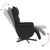 Massage Recliner Chair with Footrest Black Faux Leather