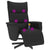 Massage Recliner Chair with Footrest Black Faux Leather