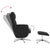Massage Recliner Chair with Footstool Black Faux Leather
