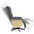 Massage Recliner Chair with Footrest Dark Grey Fabric