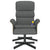 Massage Recliner Chair with Footstool Dark Grey Fabric
