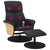 Massage Recliner Chair with Footstool Black Faux Leather