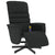 Massage Recliner Chair with Footrest Black Faux Leather