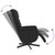 Massage Recliner Chair with Footrest Black Faux Leather