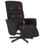 Massage Recliner Chair with Footrest Black Faux Leather