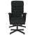 Massage Recliner Chair with Footstool Black Faux Leather