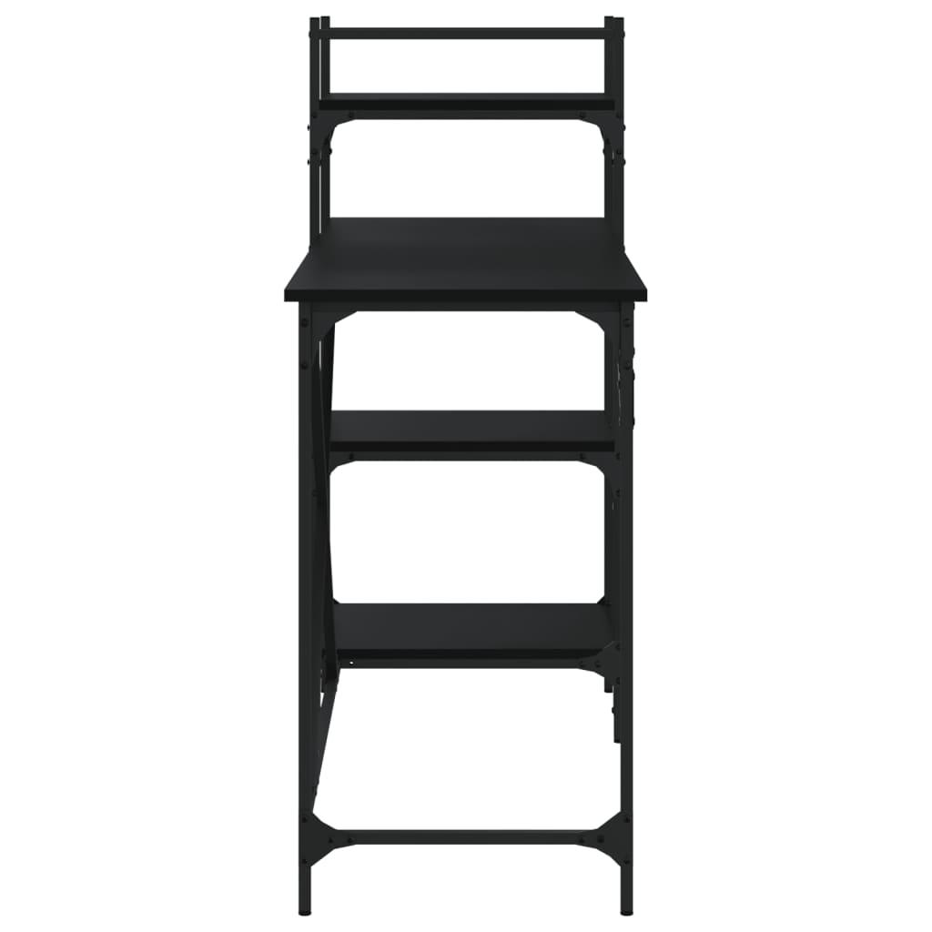 Computer Desk with Shelves Black 120x47x109 cm