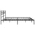 Metal Bed Frame without Mattress with Headboard Black 183x203 cm King