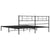 Metal Bed Frame without Mattress with Headboard Black 183x203 cm King