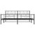 Metal Bed Frame without Mattress with Footboard Black 183x203 cm King