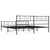 Metal Bed Frame without Mattress with Footboard Black 183x203 cm King