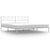 Metal Bed Frame without Mattress with Headboard White 183x203 cm King