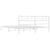 Metal Bed Frame without Mattress with Headboard White 183x203 cm King