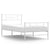 Metal Bed Frame without Mattress with Footboard White 107x203 cm King Single