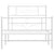 Metal Bed Frame without Mattress with Footboard White 107x203 cm King Single