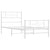 Metal Bed Frame without Mattress with Footboard White 107x203 cm King Single