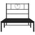 Metal Bed Frame without Mattress with Headboard Black 90x190 cm