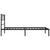 Metal Bed Frame without Mattress with Headboard Black 90x190 cm