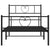 Metal Bed Frame without Mattress with Footboard Black 90x190 cm