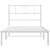 Metal Bed Frame without Mattress with Headboard White 107x203 cm King Single