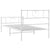 Metal Bed Frame without Mattress with Footboard White 107x203 cm King Single