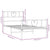 Metal Bed Frame without Mattress with Footboard White 107x203 cm King Single