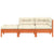 Garden Sofa with Cushions and Footstool 3-Seater