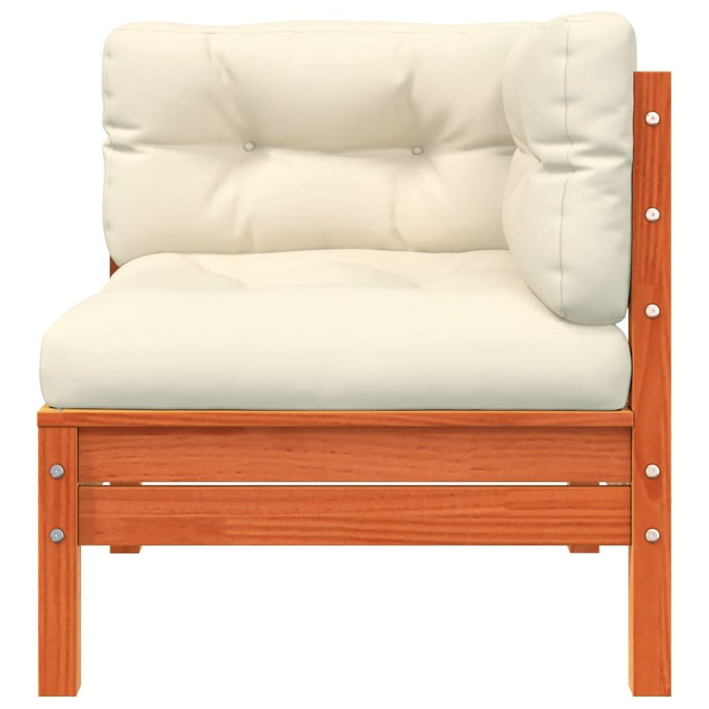 Garden Sofa with Cushions and Footstool 3-Seater