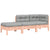 Garden Sofa with Cushions and Footstool 3-Seater