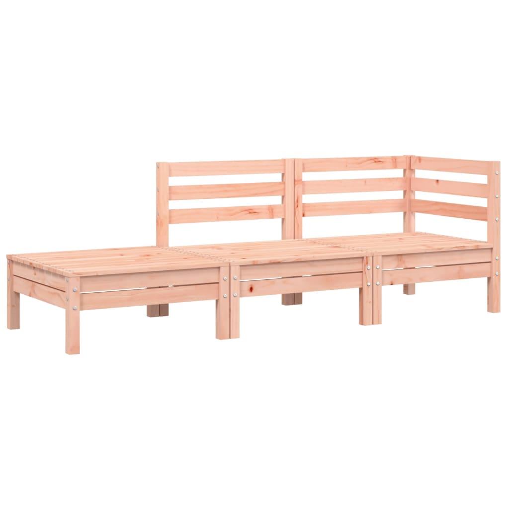 Garden Sofa with Cushions and Footstool 3-Seater