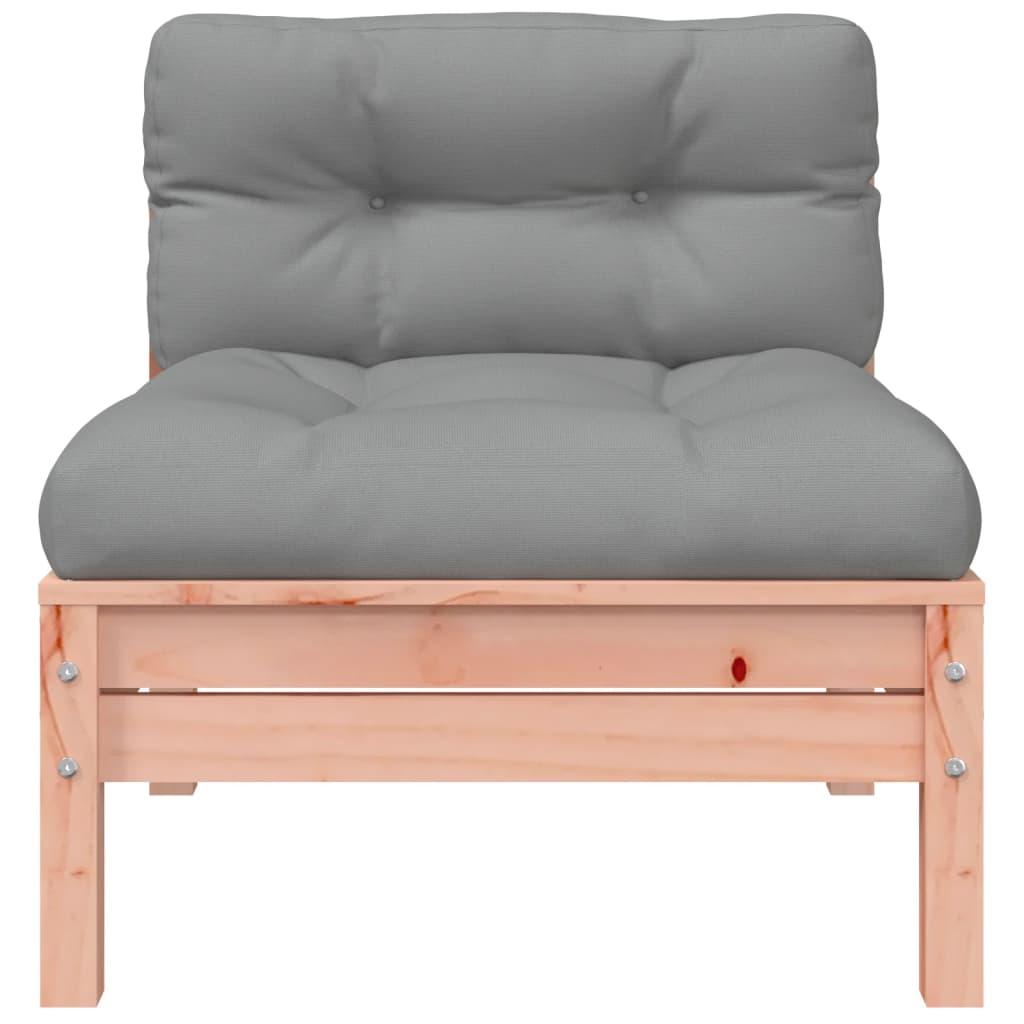 Garden Sofa with Cushions and Footstool 3-Seater