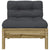Garden Sofa with Cushions and Footstool 3-Seater