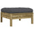Garden Sofa with Cushions and Footstool 3-Seater