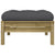 Garden Sofa with Cushions and Footstool 3-Seater