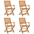 5 Piece Garden Dining Set Solid Wood Acacia