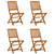 5 Pieces Garden Dining Set Solid Wood Acacia