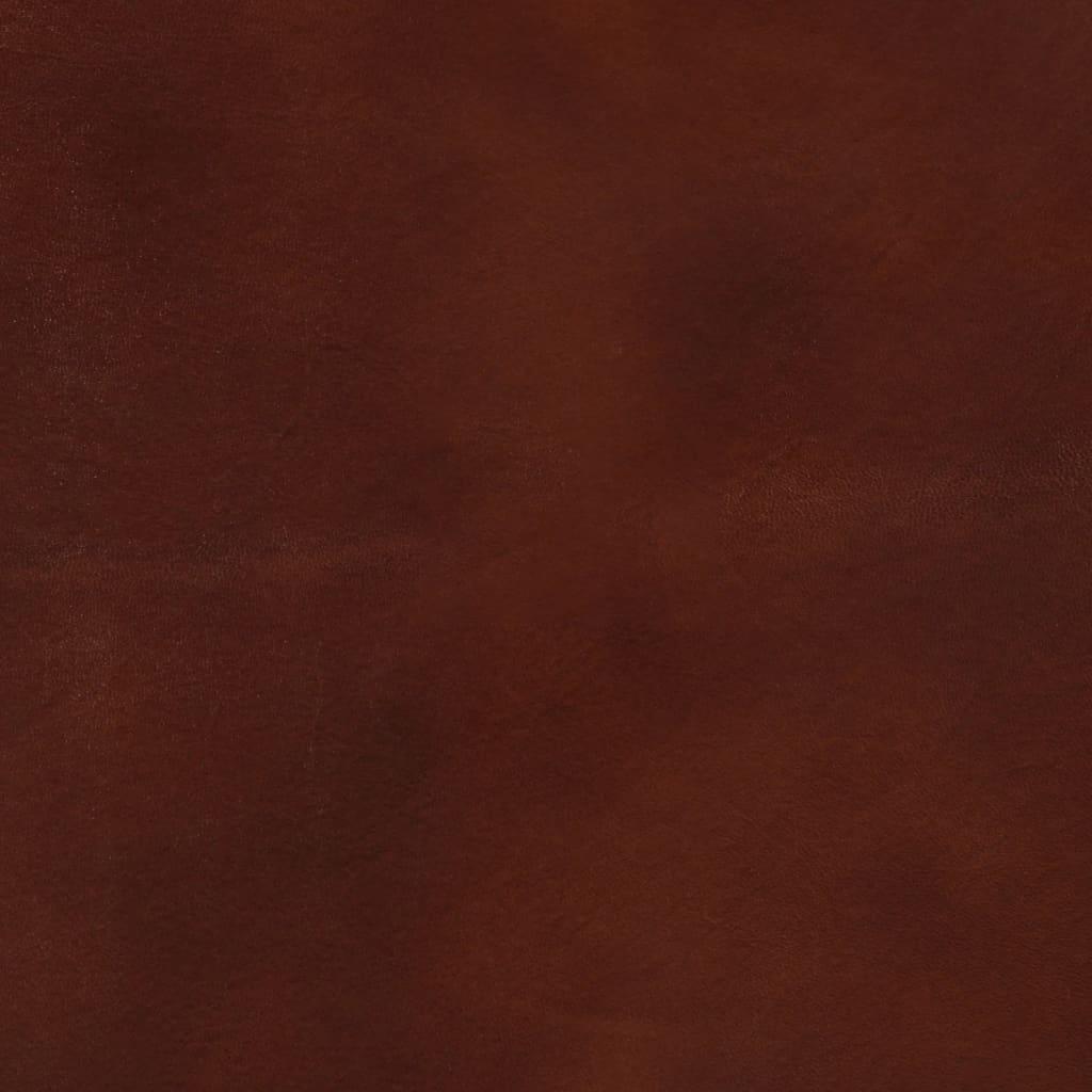 Tub Chair Brown Real Leather