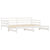 Daybed with Trundle without Mattress White 90x190 cm Solid Wood