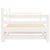 Daybed with Trundle without Mattress White 90x190 cm Solid Wood