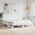 Daybed with Trundle without Mattress White 90x190 cm Solid Wood