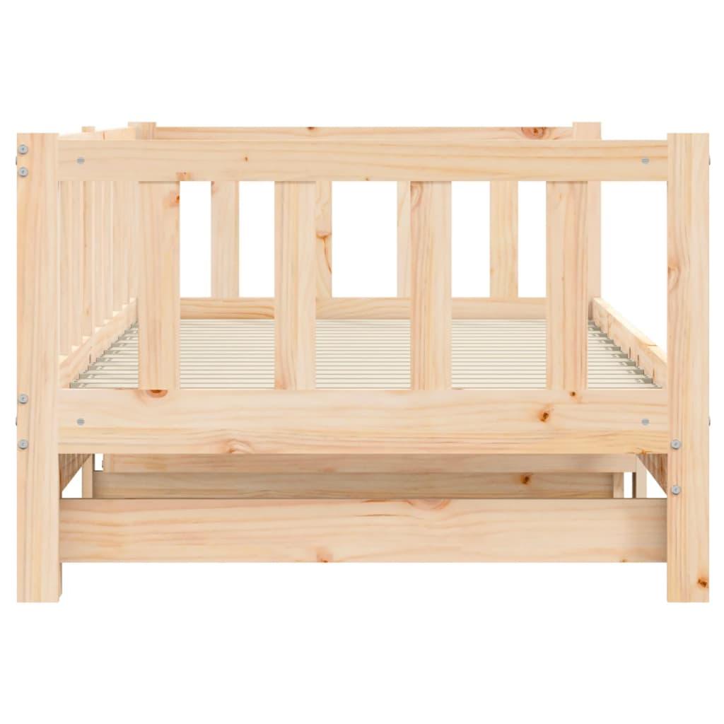 Day Bed with Trundle without Mattress 90x190 cm Solid Wood