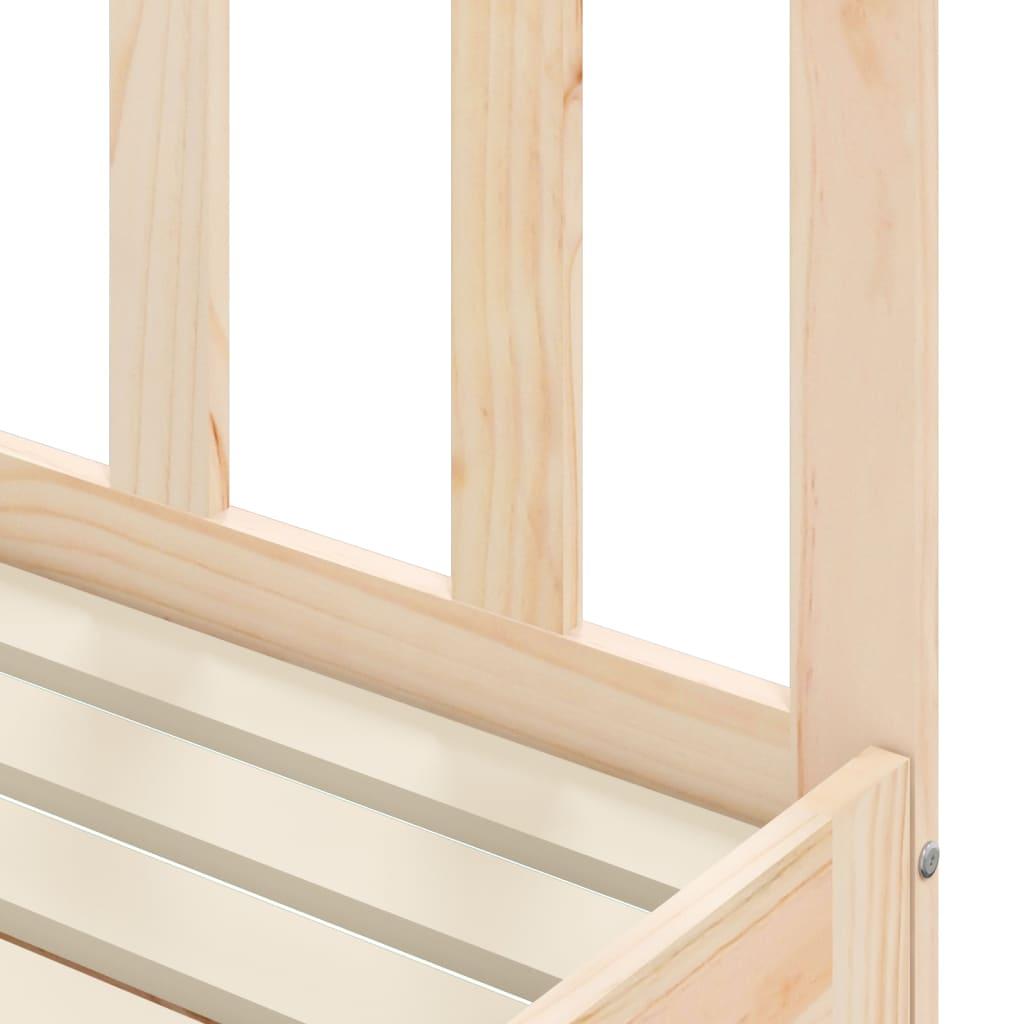 Day Bed with Trundle without Mattress 90x190 cm Solid Wood