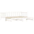 Day Bed with Trundle without Mattress White 90x190 cm Solid Wood