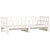 Daybed with Trundle without Mattress White 90x190 cm Solid Wood