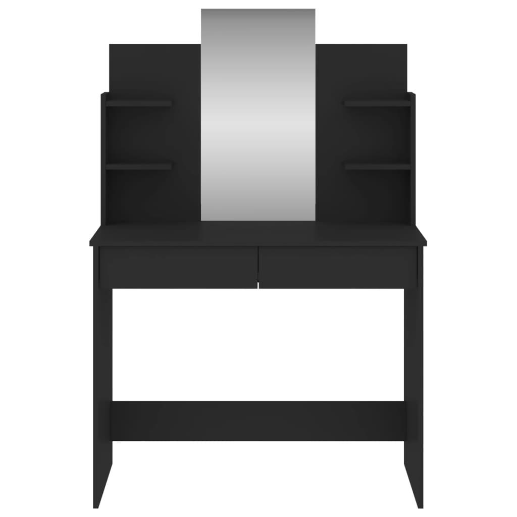 Dressing Table with Mirror Black 96x39x142 cm