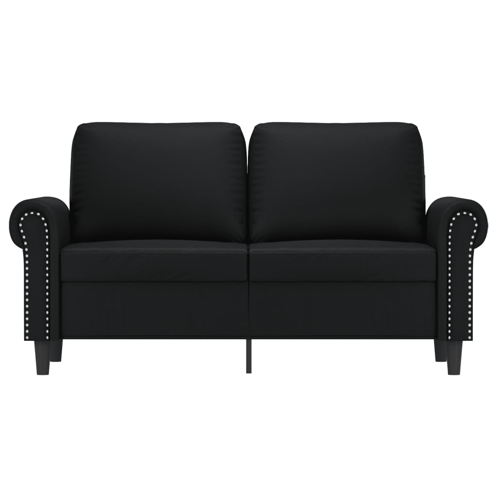 2-Seater Sofa Black 120 cm Faux Leather