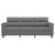 3-Seater Sofa Dark Grey 180 cm Microfibre Fabric