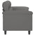 3-Seater Sofa Dark Grey 180 cm Microfibre Fabric