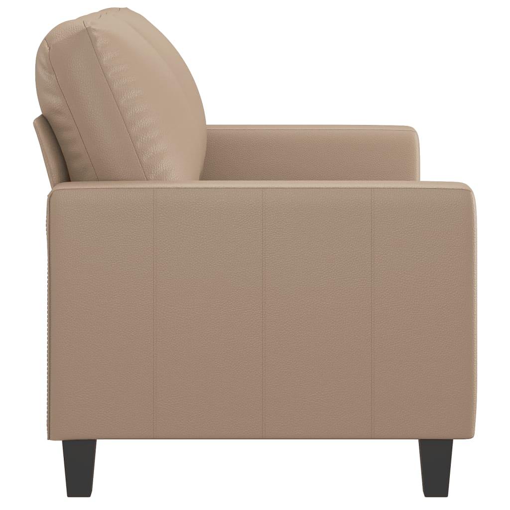2-Seater Sofa Cappuccino 120 cm Faux Leather